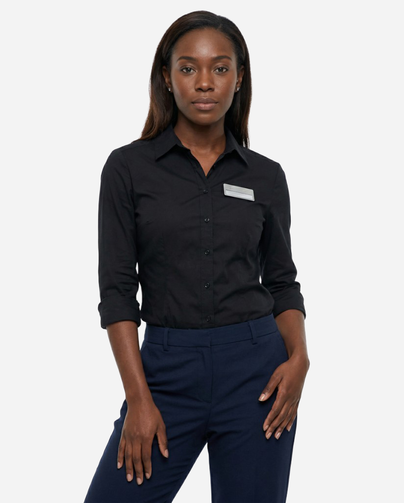 Amina — Black female AI fashion model preset