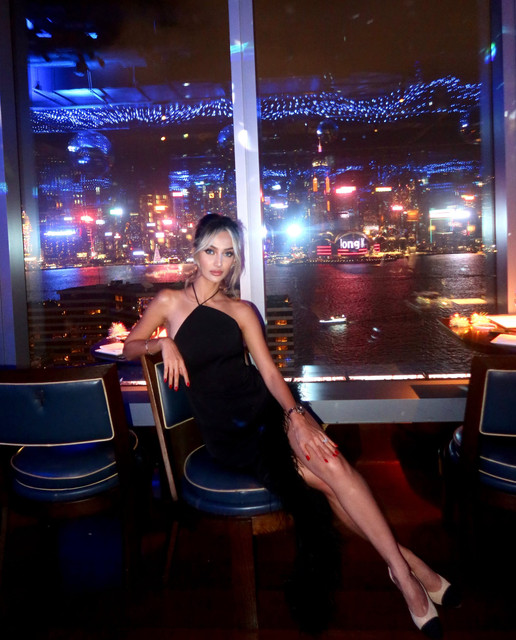 Dramatic Cityscape Editorial Shoot: Black Feathered Dress Styling Photo Set
