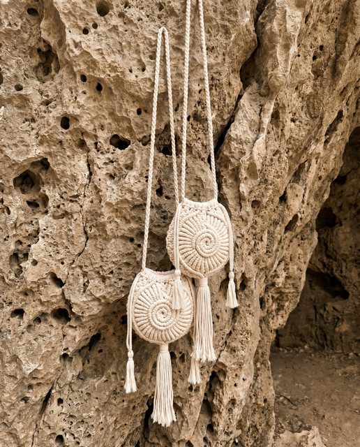 Bohemian Macrame Bags: Editorial Photoshoot Pack with Rugged Rock Styling