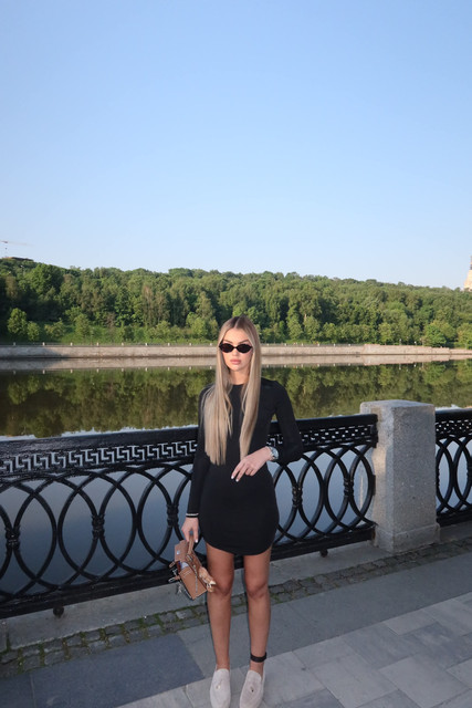 Chic Black Mini Dress Styling: Outdoor Resort Editorial Photoshoot Pack