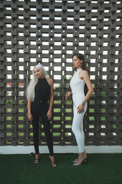 Monochrome Resort Jumpsuit Styling Ideas: Architectural Editorial Photoshoot Pack