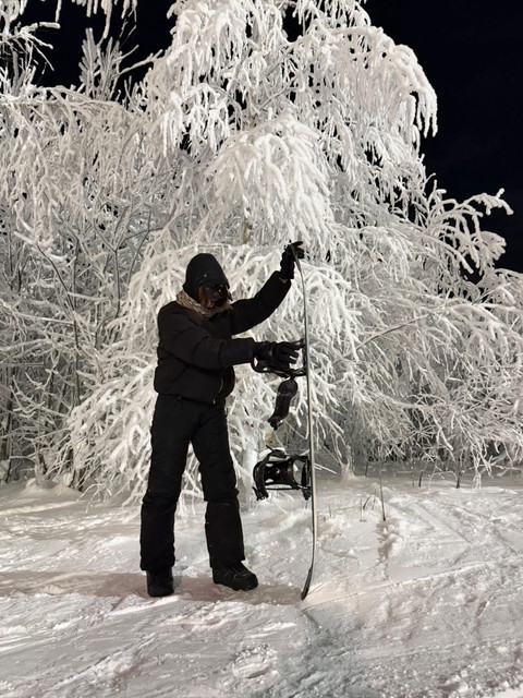 Frosted Winter Night Editorial Photoshoot Pack: Snowboarding Style