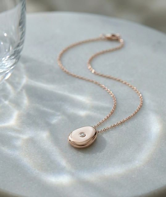 Rose Gold Pendant Necklace: Editorial Photoshoot Pack for Refined Jewelry Styling