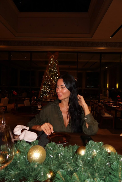Olive Shirt Resort Evening Elegance: Festive Editorial Photoshoot Pack