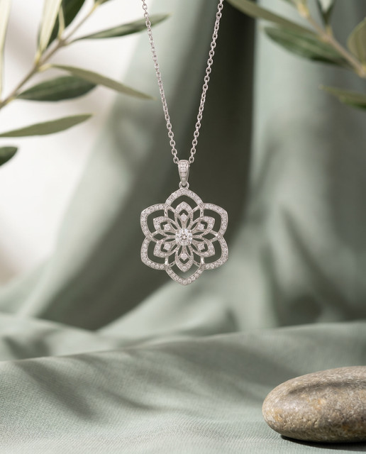 Elegant Floral Pendant Styling Photo Set: Soft Daylight Editorial Reference