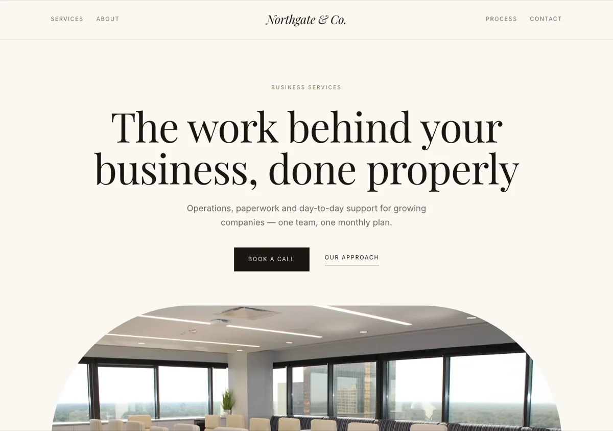 White serif website style