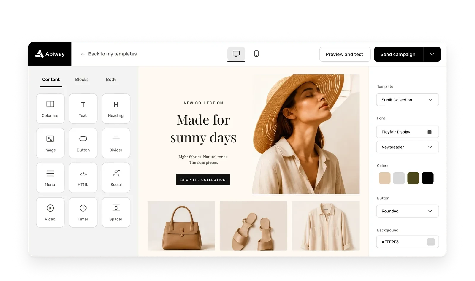 Apiway email builder