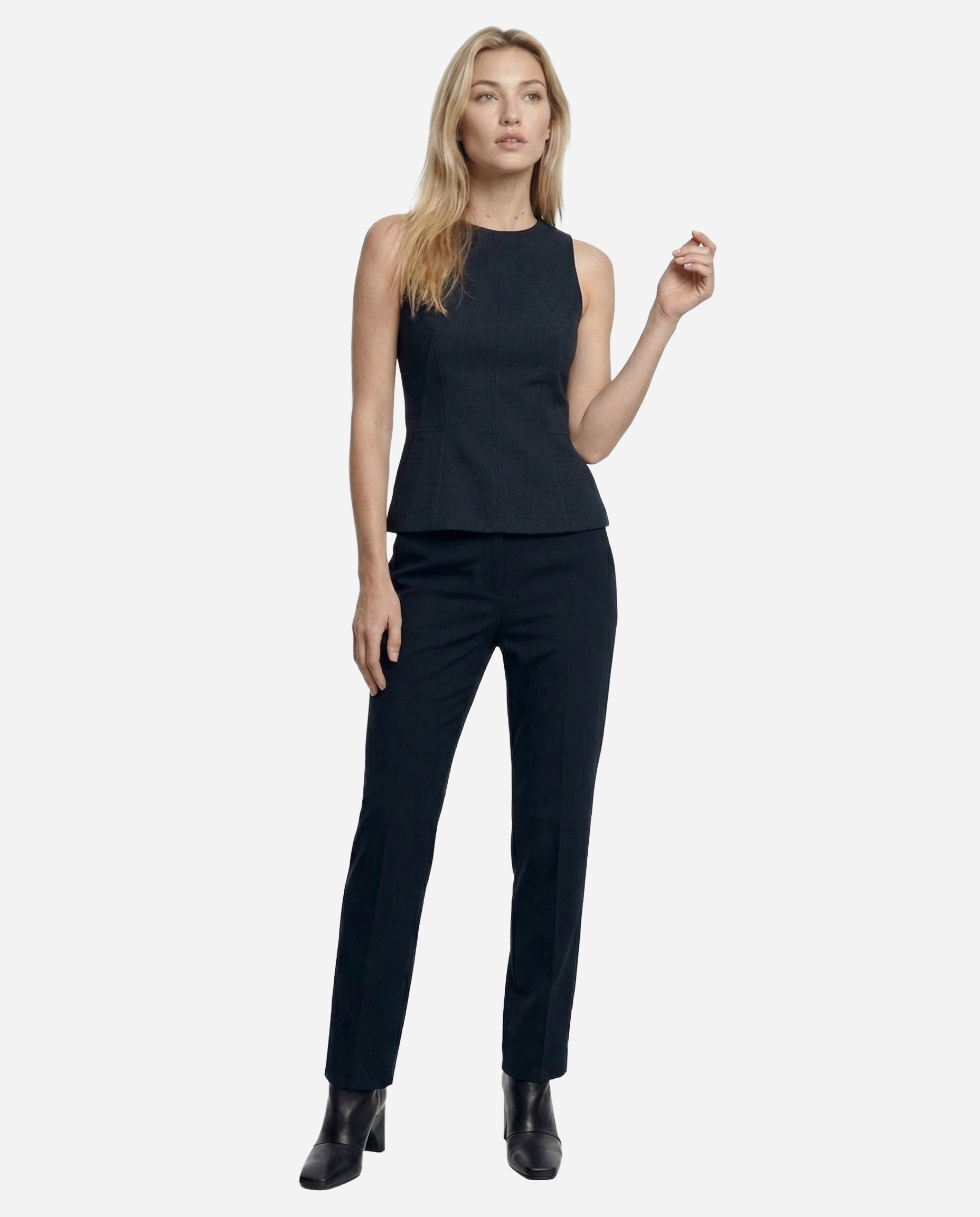 Relaxed Angle pose example for female AI fashion model